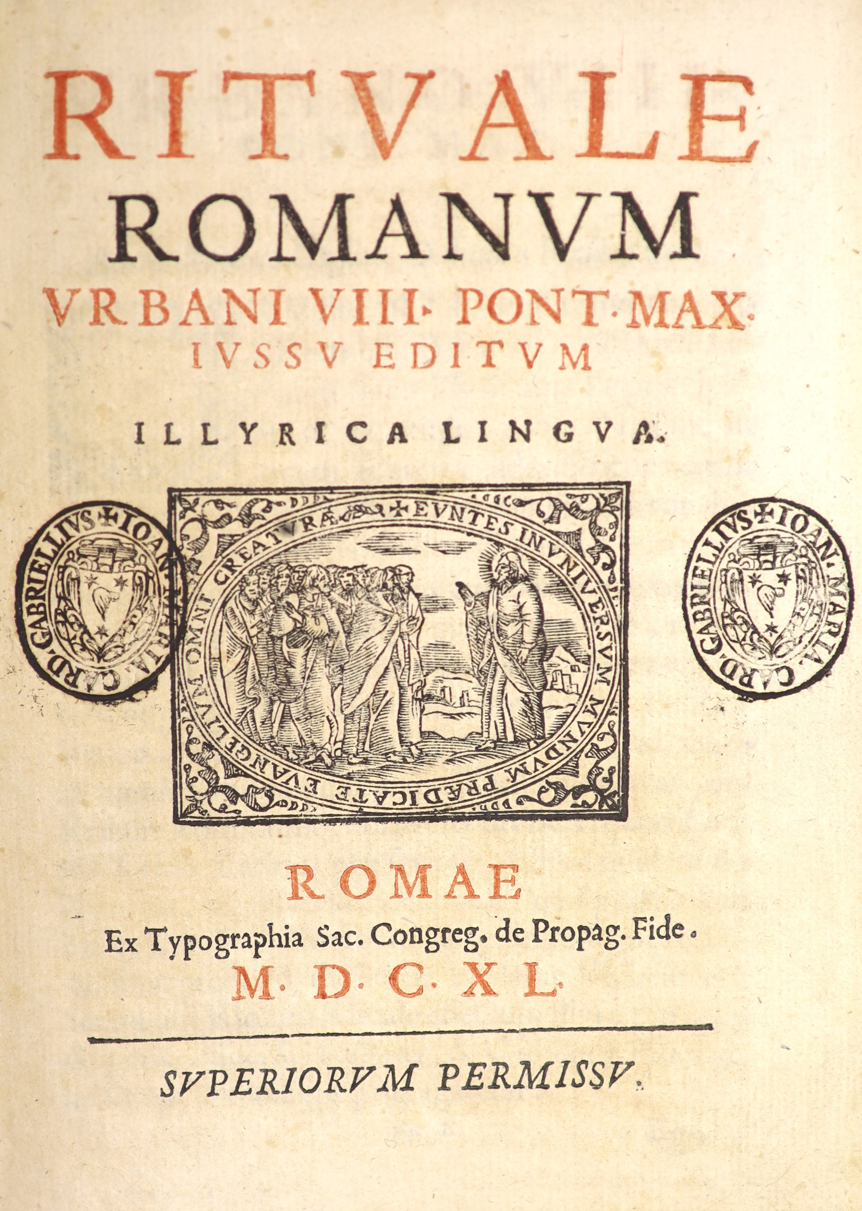 Catholic Church [Kasic, Bartolome] - Rituale Romanum Urbani VIII Pont.max. Iussu editum illyrica lingua,